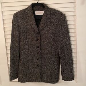 Genny by Gianni Versace Flecked Wool Blend ButtonDown Vintage Jacket